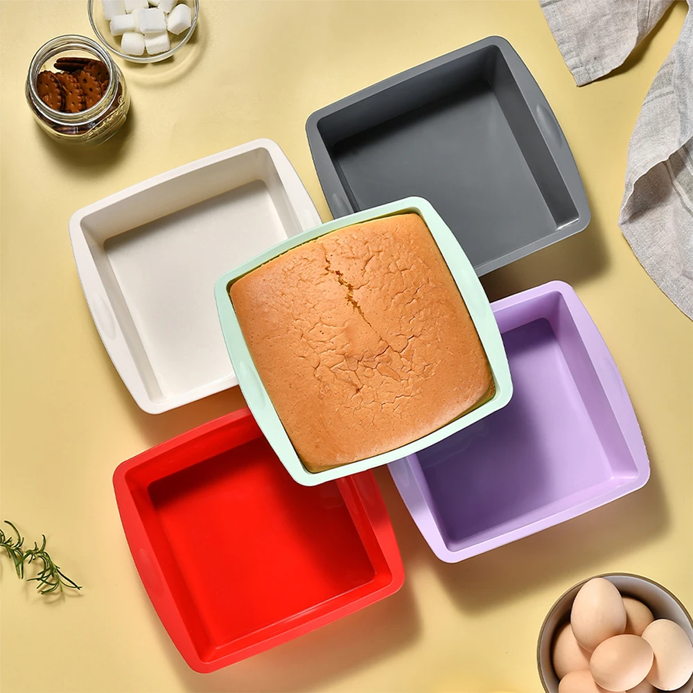 Kitchen Baking Utensils - 1/4 szt. Silikonowa kwadratowa forma do