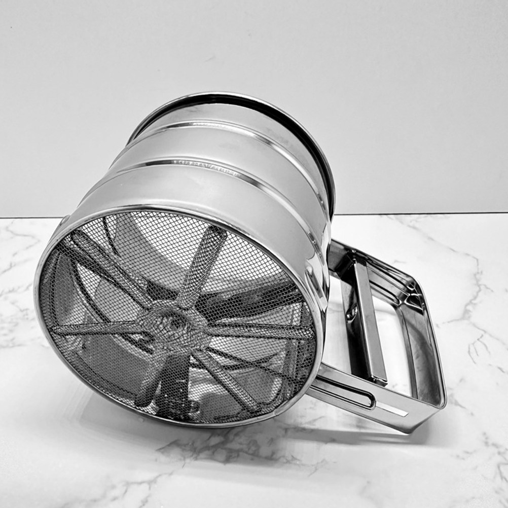 Baking Powder Kitchen - Przesiewacz do mąki ze stali nierdzewnej,