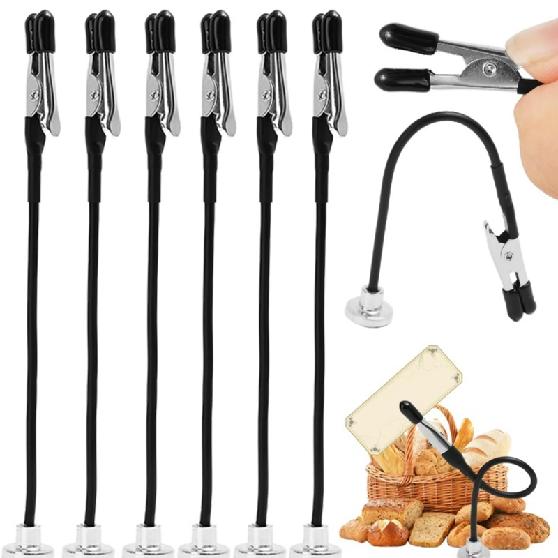 Kitchen Quiz - 10/5 SZT. Magnetyczne Elastyczne Klipsy Aligatorowe
