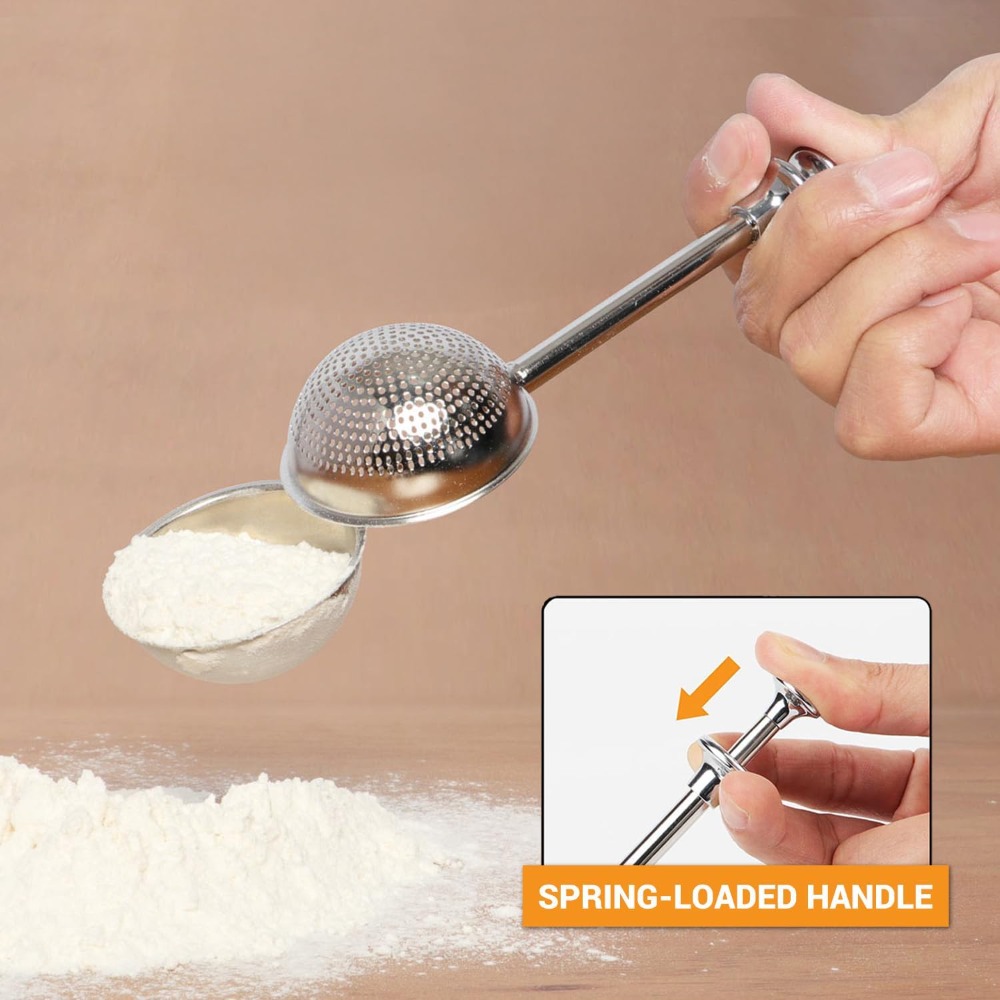 Baking Powder Kitchen - Pojemnik na mąkę ze stali nierdzewnej,