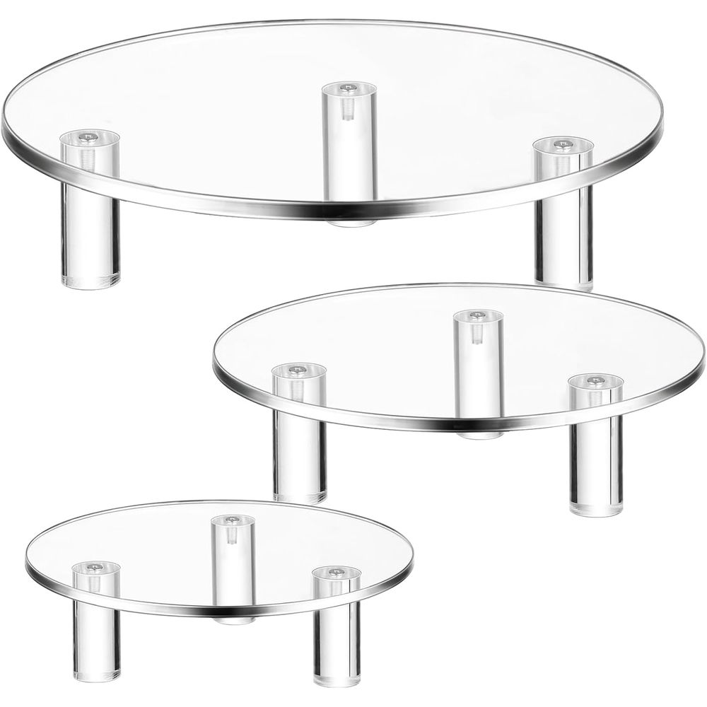 Cake Board Round - Okrągłe akrylowe podstawki ekspozycyjne, przezroczyste okrągłe