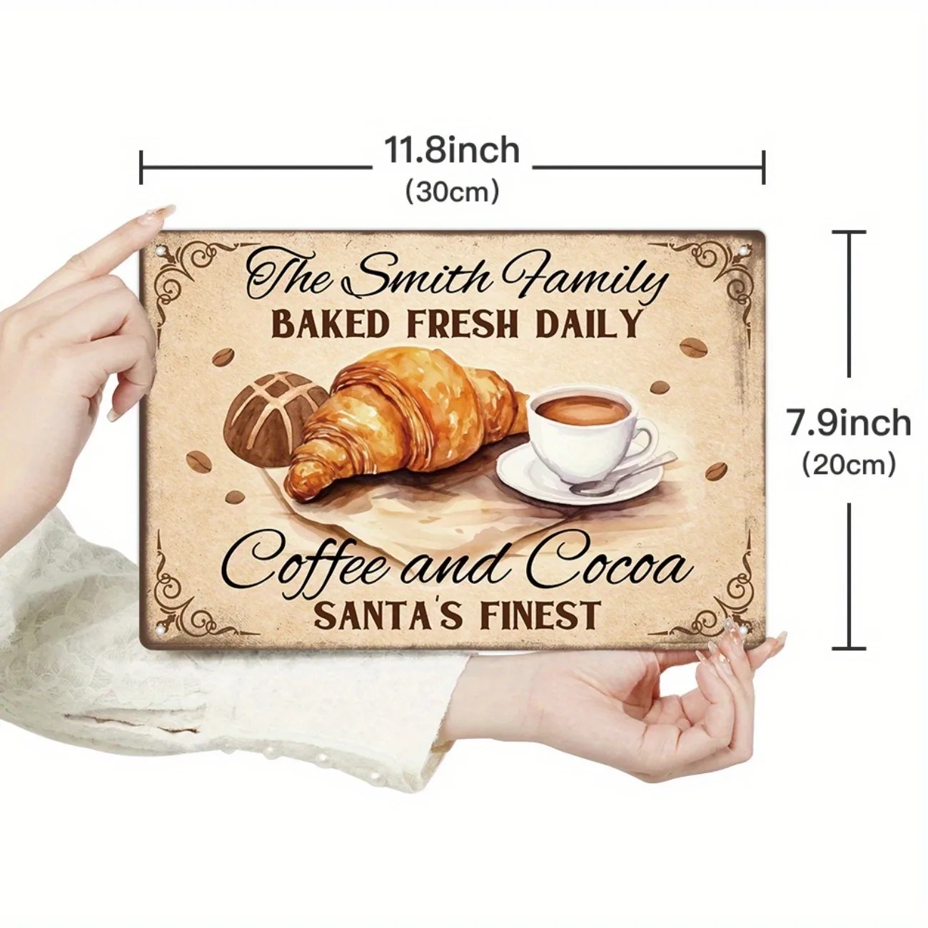 Kitchen Baking Wall Art - [2D Płaska] Rustykalna Metalowa Tabliczka z