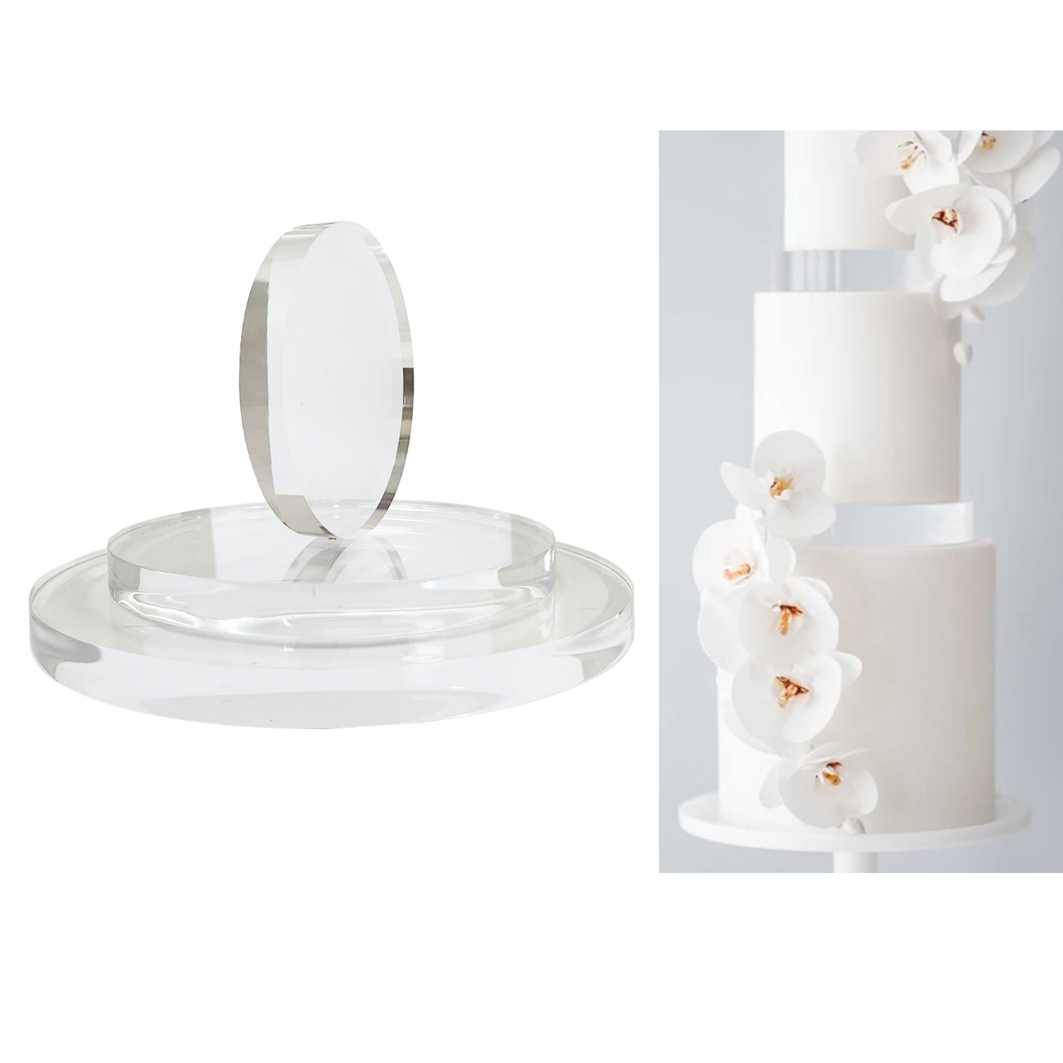 Cake Board Round - Podkładka pod ciasto akrylowa, okrągła, ultra