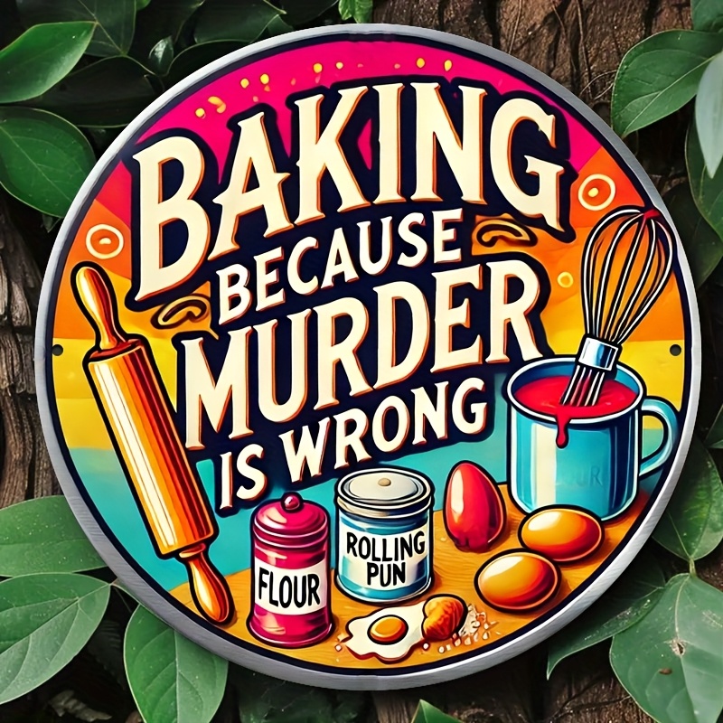 Kitchen Baking Wall Art - Tabliczka z cynku HD, Pieczenie, bo