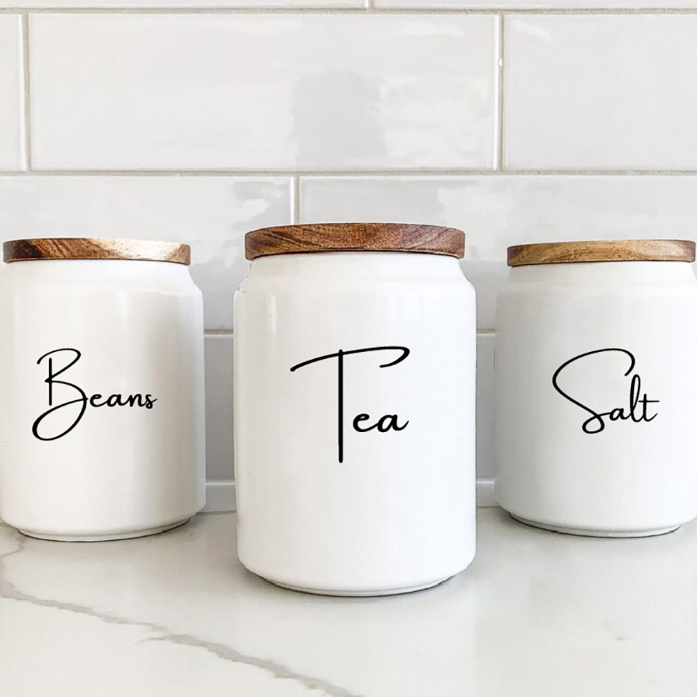 Kitchen Baking Wall Art - Organizacja kuchni Kanister Słoik Etykiety Naklejki