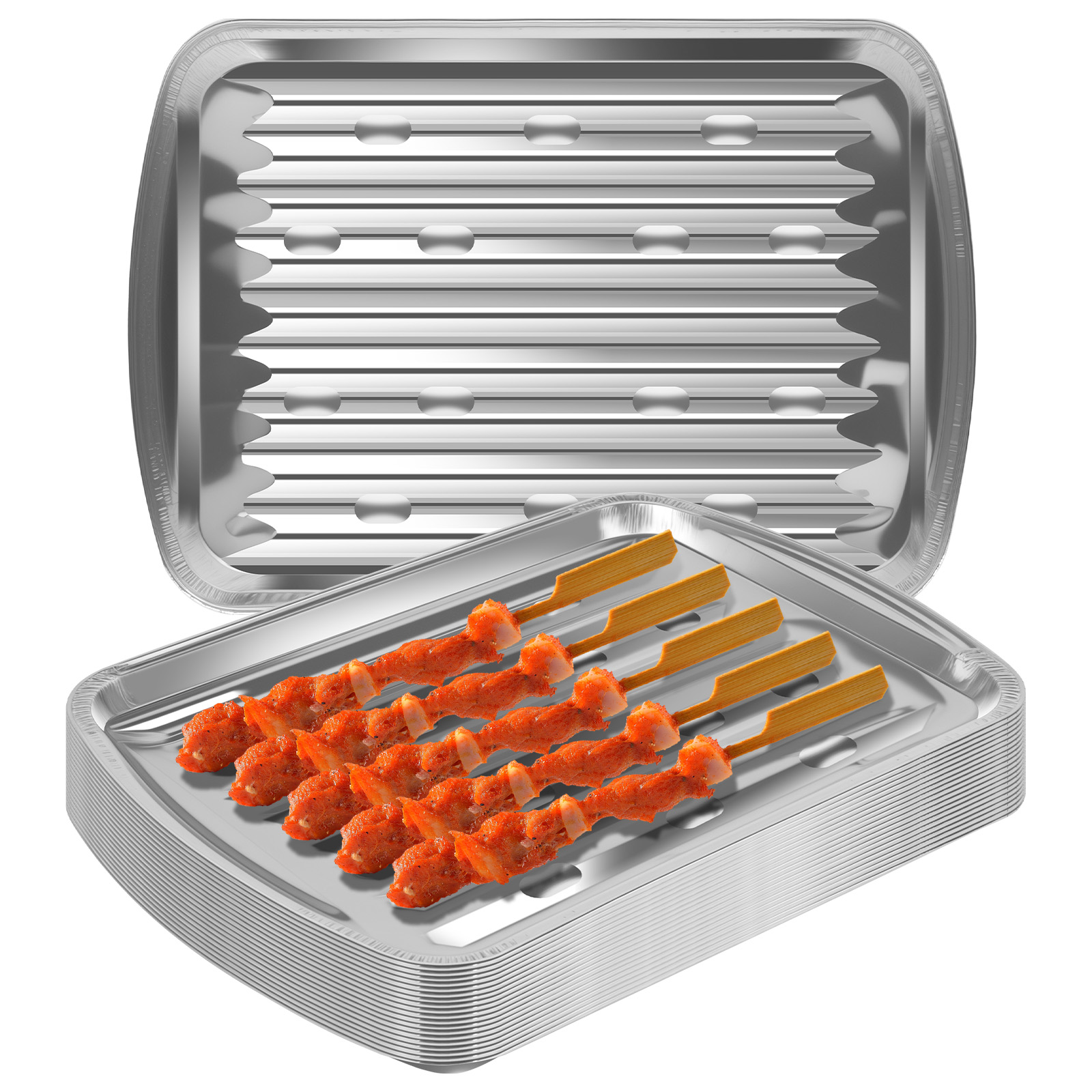 Kitchen Baking Tray - Tace z folii aluminiowej Nieprzywierające blachy