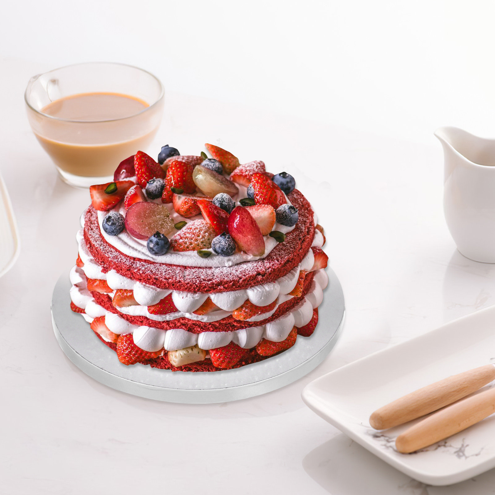 Cake Board Round - 6 szt. Okrągłe papierowe podkłady pod