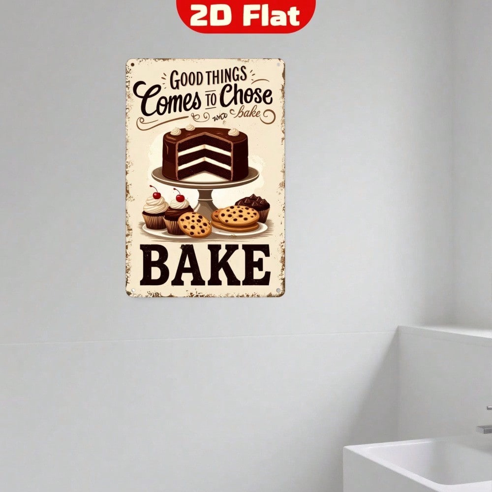 Kitchen Baking Wall Art - 【Metalowa dekoracja ścienna w stylu vintage】Znak