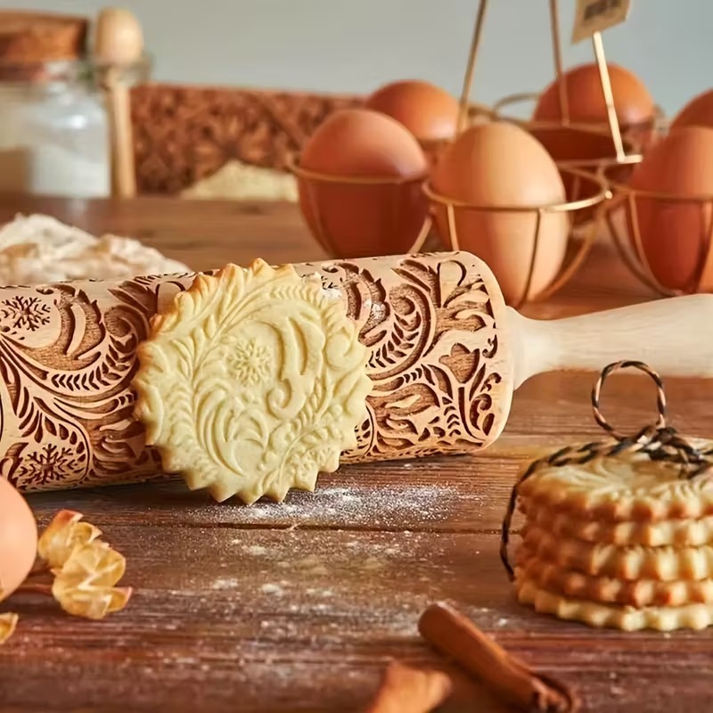 Drewniany wałek do ciasta z gr – Kitchen With Baking Area recenzja i cena