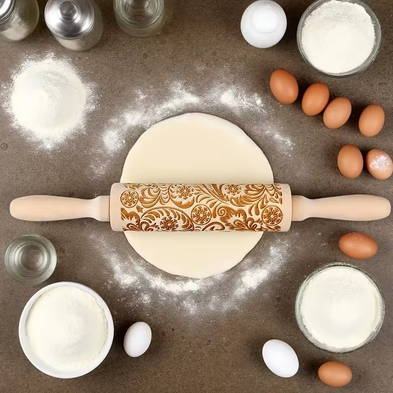 Drewniany wałek do ciasta z gr – Kitchen With Baking Area recenzja i cena