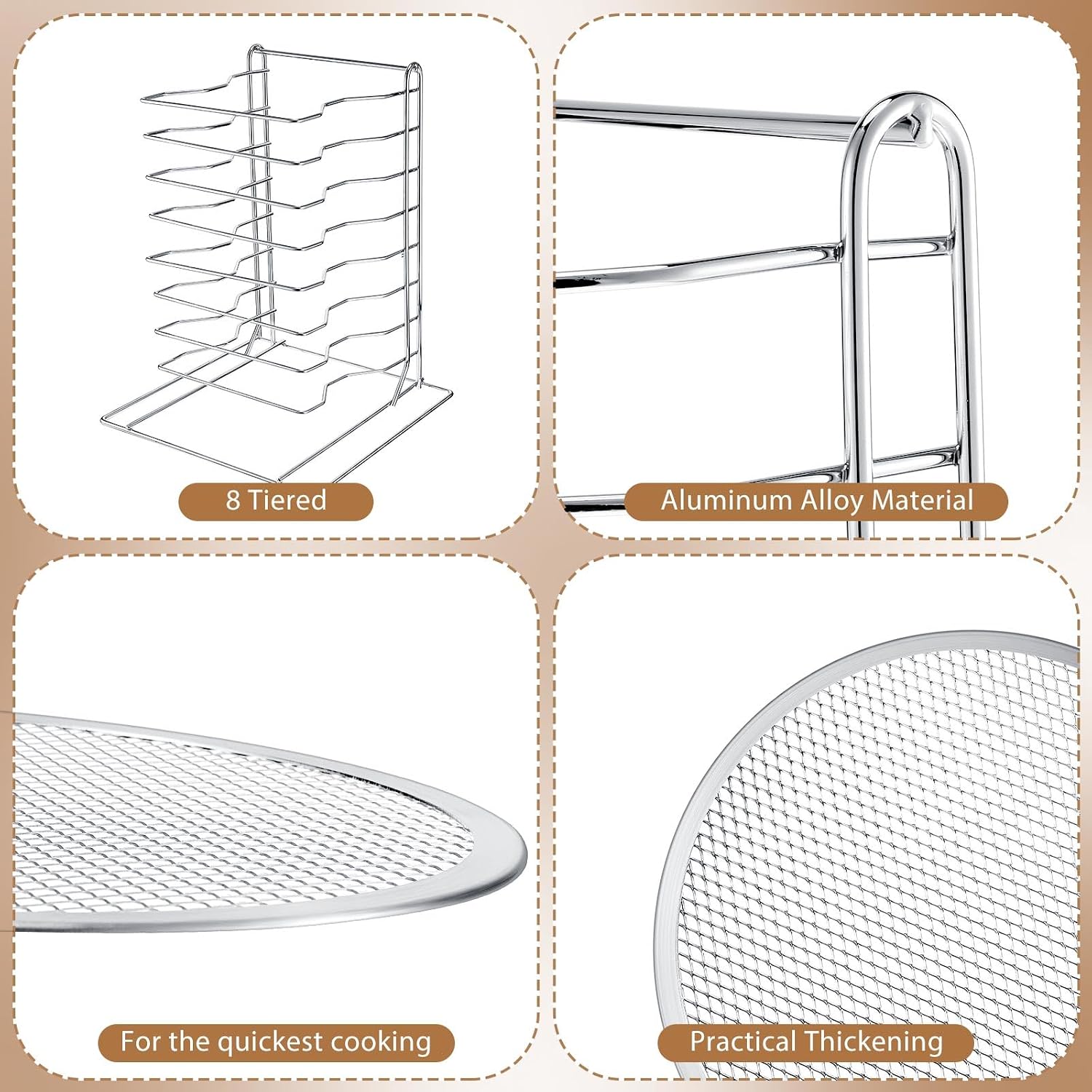 Stojak na pizzę z 8 poziomami  – Kitchen Baking Pan recenzja i cena