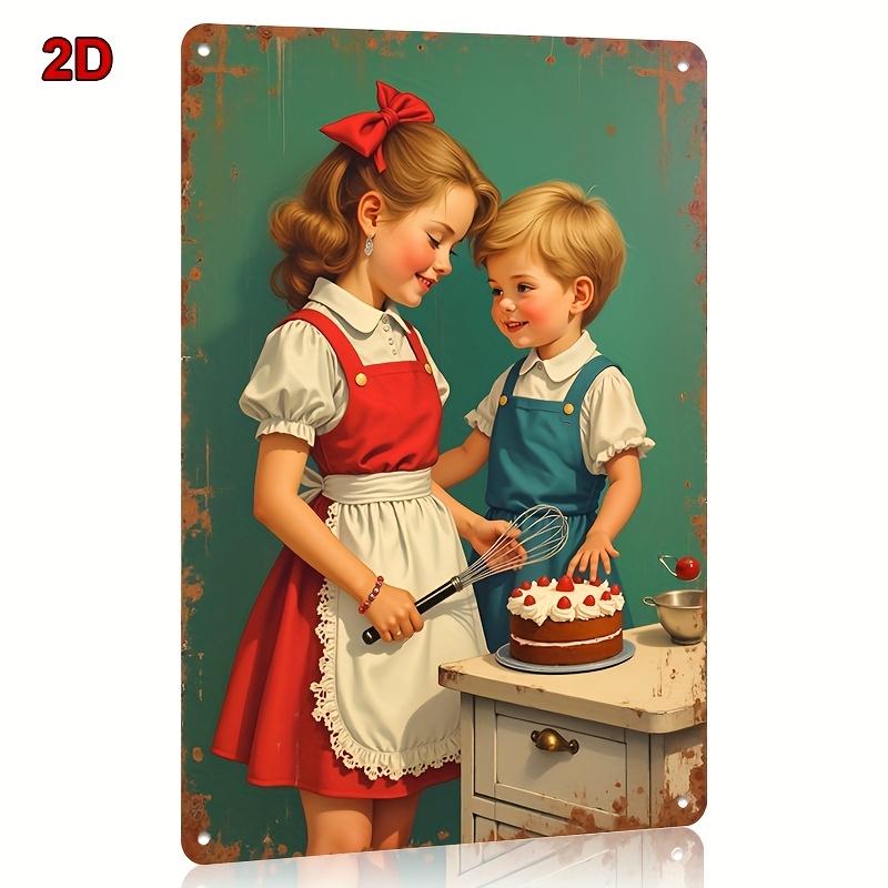 Metalowy szyld blaszany 8x12 c – Kitchen Baking Wall Art recenzja i cena