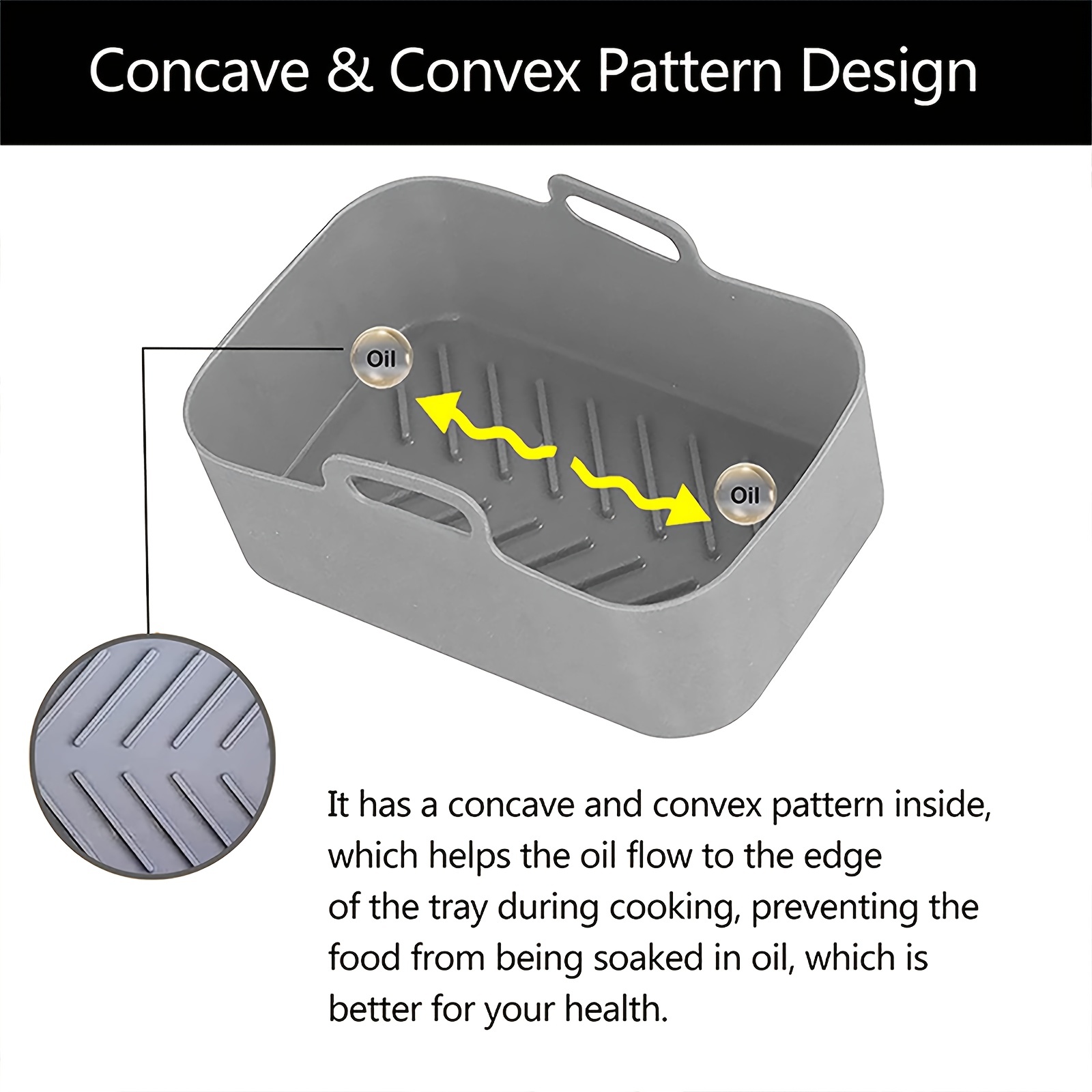 1/2Pcs Frytkownica powietrzna  – Kitchen Baking Pan recenzja i cena