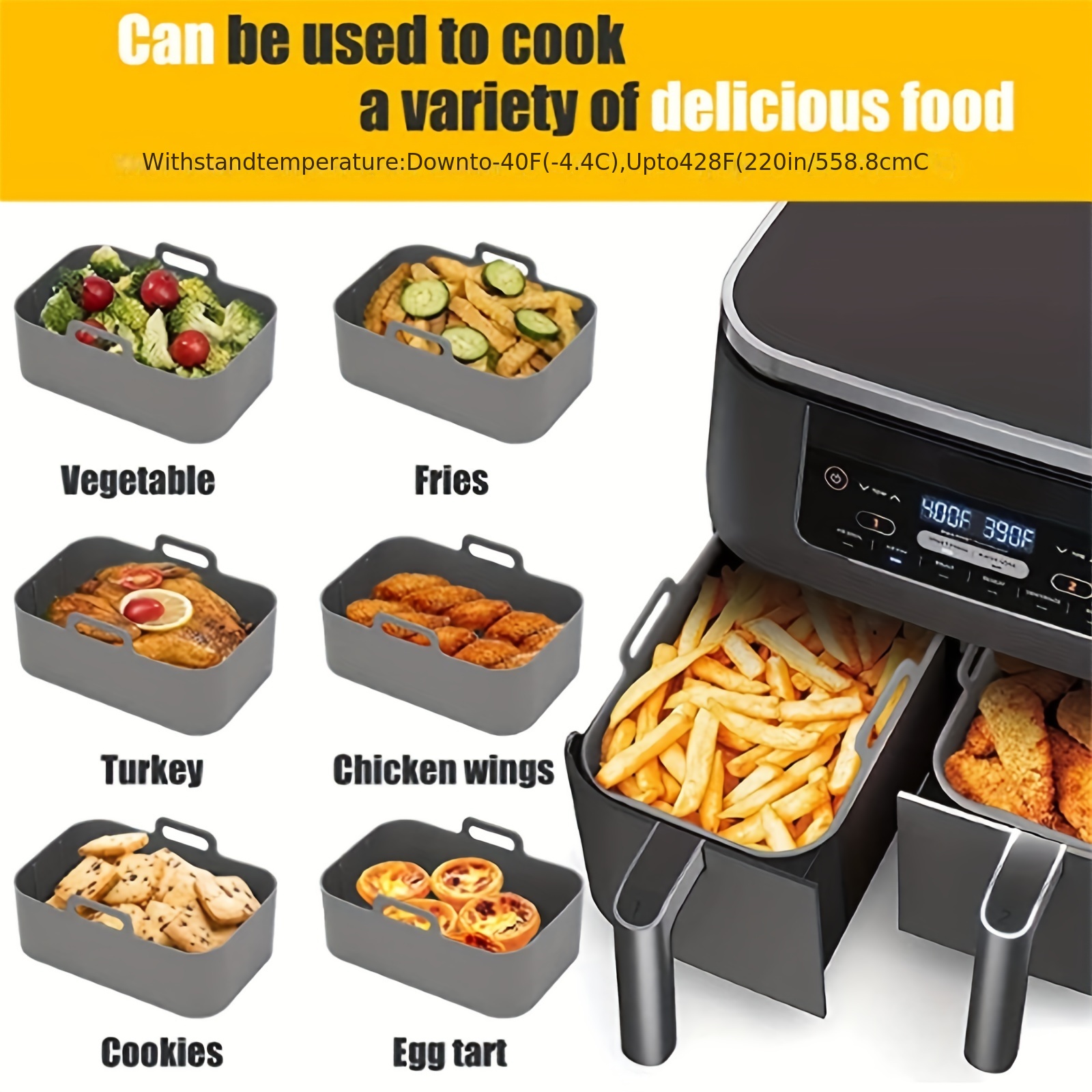 1/2Pcs Frytkownica powietrzna  – Kitchen Baking Pan recenzja i cena