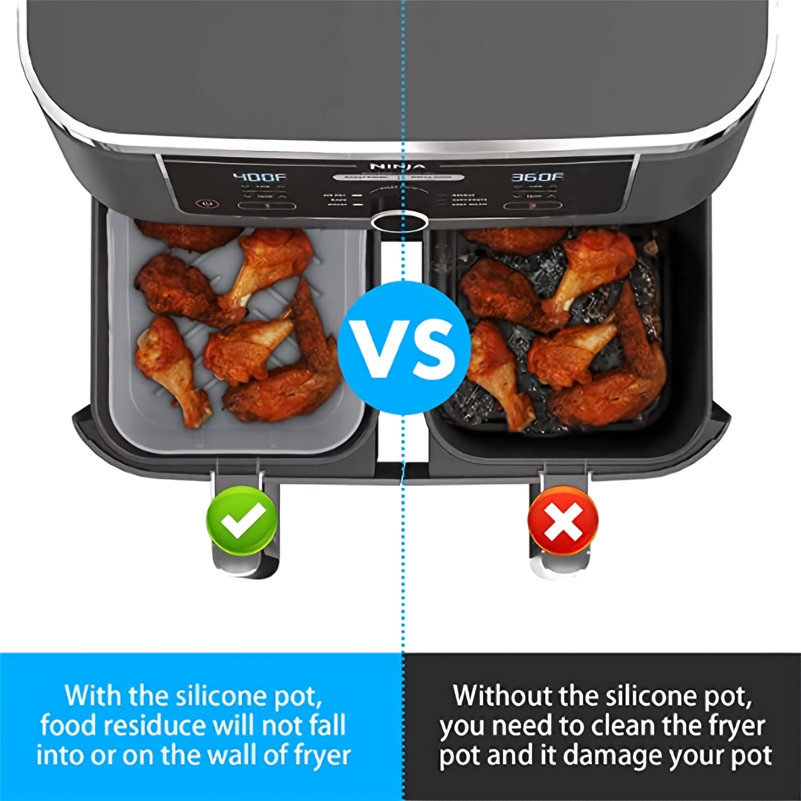 1/2Pcs Frytkownica powietrzna  – Kitchen Baking Pan recenzja i cena