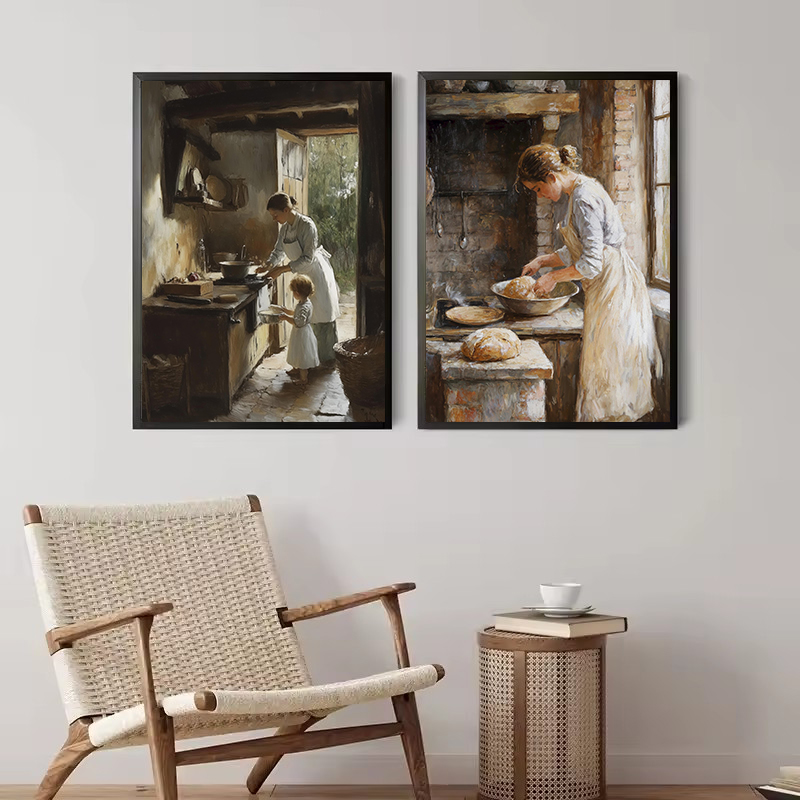 Kobieta w francuskim stylu kuc – Kitchen Baking Wall Art recenzja i cena