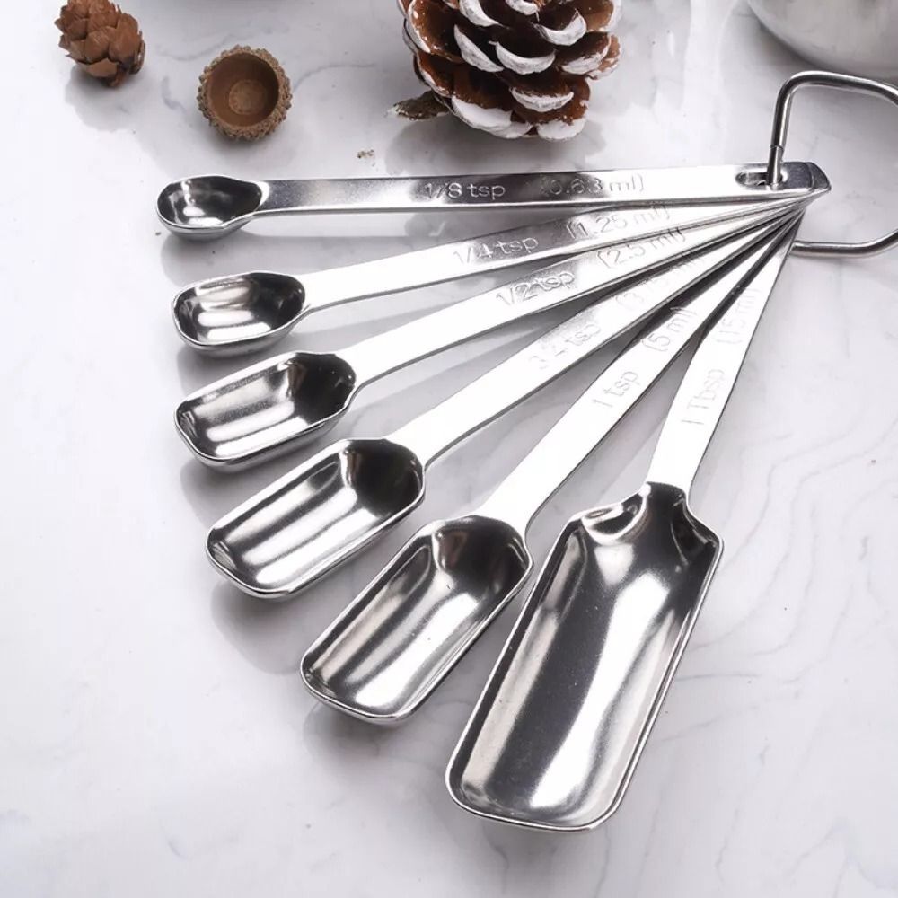 6 szt. Łyżki miarowe ze stali  – Baking Powder Kitchen recenzja i cena